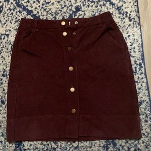 NWT - Nasty Gal Corduroy Skirt